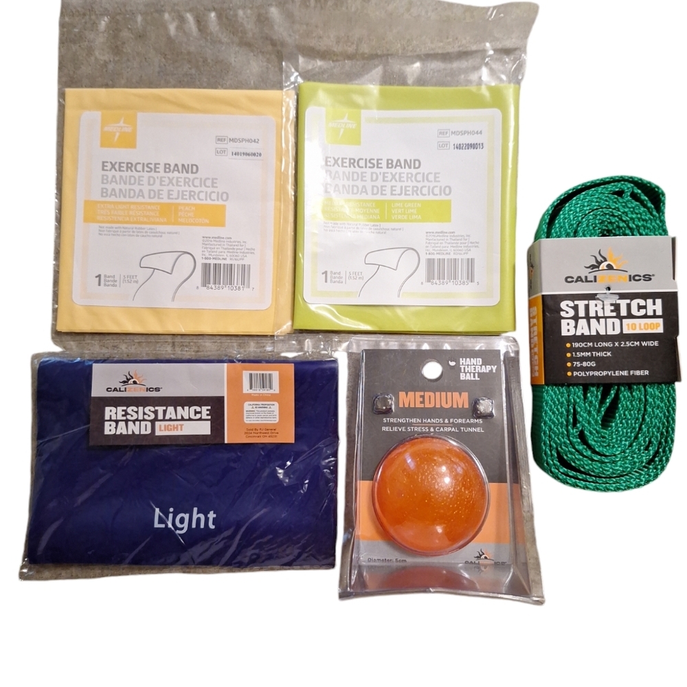 5 Piece Exercise Resistance Bands Set NWT